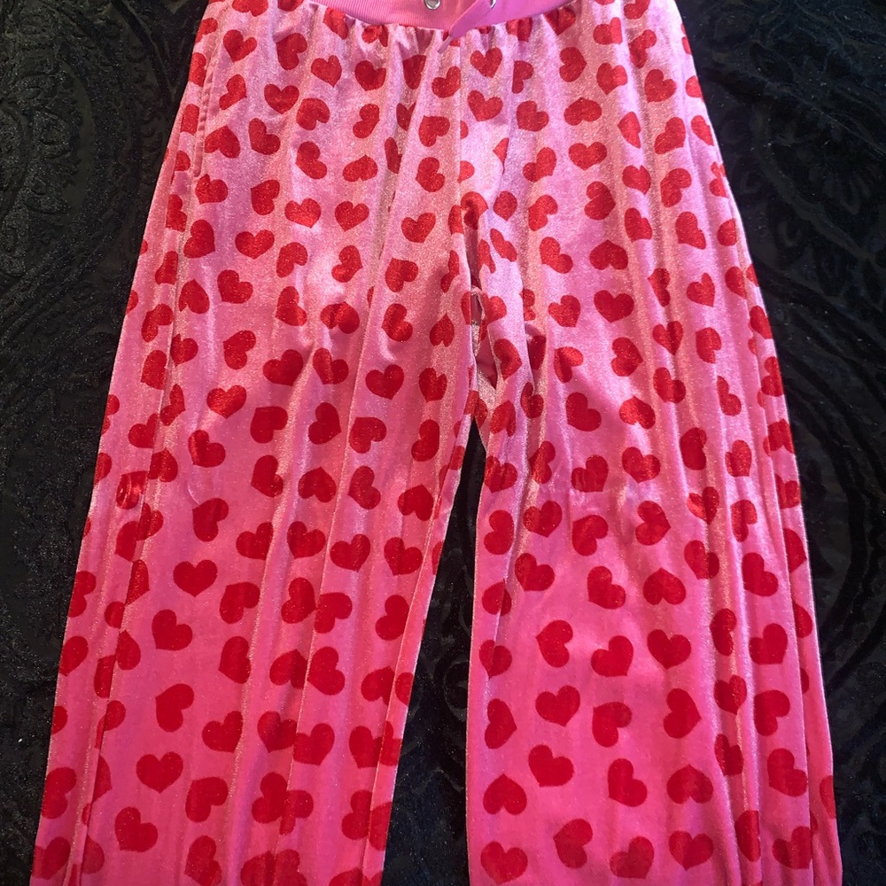 Pink Heart Sweat Pants